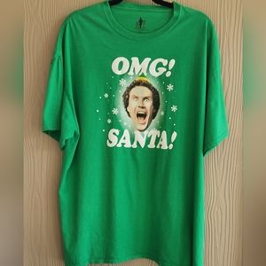 Elf OMG Santa Green T shirt 2XL